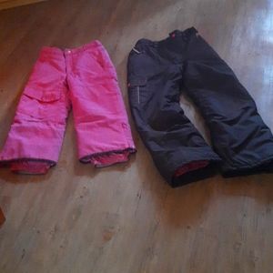 2 pair kids snow pants